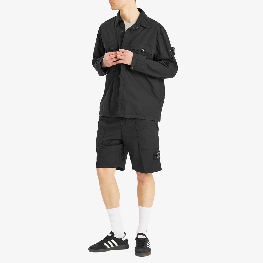 Stone Island Men's Tela Paracadute Shirt Jacket Black